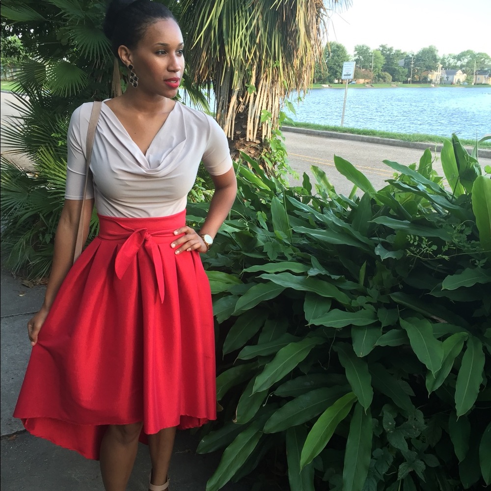 Dramatic Red Skirt